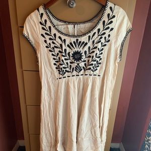 Free People embroidered hi-low tunic